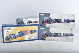 FOUR BOXED CORGI CLASSICS HEAVY HAULAGE DIE-CAST MODELS, to include a Pickford's Diamond T