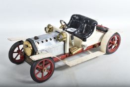 AN UNBOXED MAMOD LIVE STEAM ROADSTER, No.SR1, not tested, playworn condition with some paint loss,
