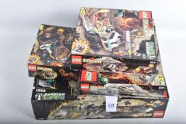 FOUR BOXED LEGO SYSTEM ROCK RAIDERS SETS, to include The loader Dozer no. 4950 with instructions and