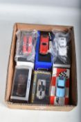 SIX BOXED TRIUMPH GT6 AND SPITFIRE SPORTS CAR MODELS, all 1/43 scale, GT6 are Mimodels 1967 Monte
