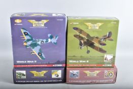 FOUR BOXED 1:72 SCALE CORGI AVIATION ARCHIVE DIECAST MODEL AIRCRAFTS, the first is a limited edition