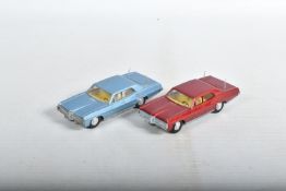 AN UNBOXED DINKY TOYS PONTIAC PARISIENNE, No.173, in a light metallic blue colour with lemon