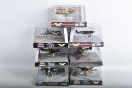 SEVEN BOXED CORGI 1:72 SCALE CORGI AVIATION ARCHIVE DIECAST MODEL AIRCRAFTS, the first a Legends P-