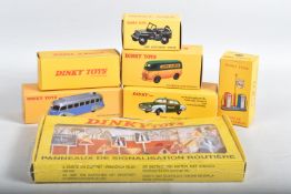 SEVEN BOXED ATLAS EDITIONS REPRODUCTION FRENCH DINKY TOYS MODELS, Peugeot Forgon Tole 'Lampe Mazda',