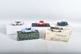 FIVE BOXED 1/43 SCALE TRIUMPH HERALD AND VITESSE MODELS, Mimodels 1960 Monte Carlo Rally Herald,