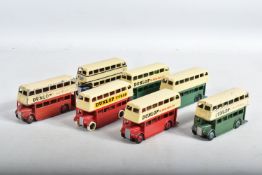 A QUANTITY OF ASSORTED DINKY TOYS 29c/290 DOUBLE DECKER BUSES, mixture of all three types of