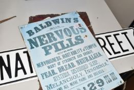 A WALL MOUNTED ENAMEL ADVERTISING SIGN, 'Agents for the Sketchley Dye Works Hinckley', white