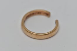 A 9CT GOLD SPLIT BAND RING, polished split band, hallmarked 9ct Birmingham, stamped 'Harmony',