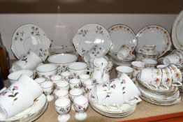 A LARGE GROUP OF LATE 19TH/EARLY 20TH CENTURY TEAWARE, an unmarked tea set decorated pink, green and