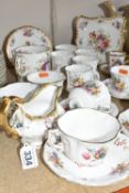 A GROUP OF HAMMERSLEY 'HOWARD SPRAYS' PATTERN TEAWARE, comprising a two handled loving cup, five tea