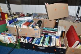 TEN BOXES OF BOOKS to include six Folio Society books comprising The Folio Anthology Humour, The