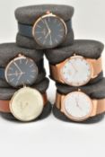FIVE LADIES WRISTWATCHES, to include two 'Skagen' wristwatches, model numbers SKW2138 and SKW2518,