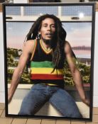 NICK HOLDSWORTH (BRITISH CONTEMPORARY) 'BOB MARLEY', a portrait of the reggae star comprised of