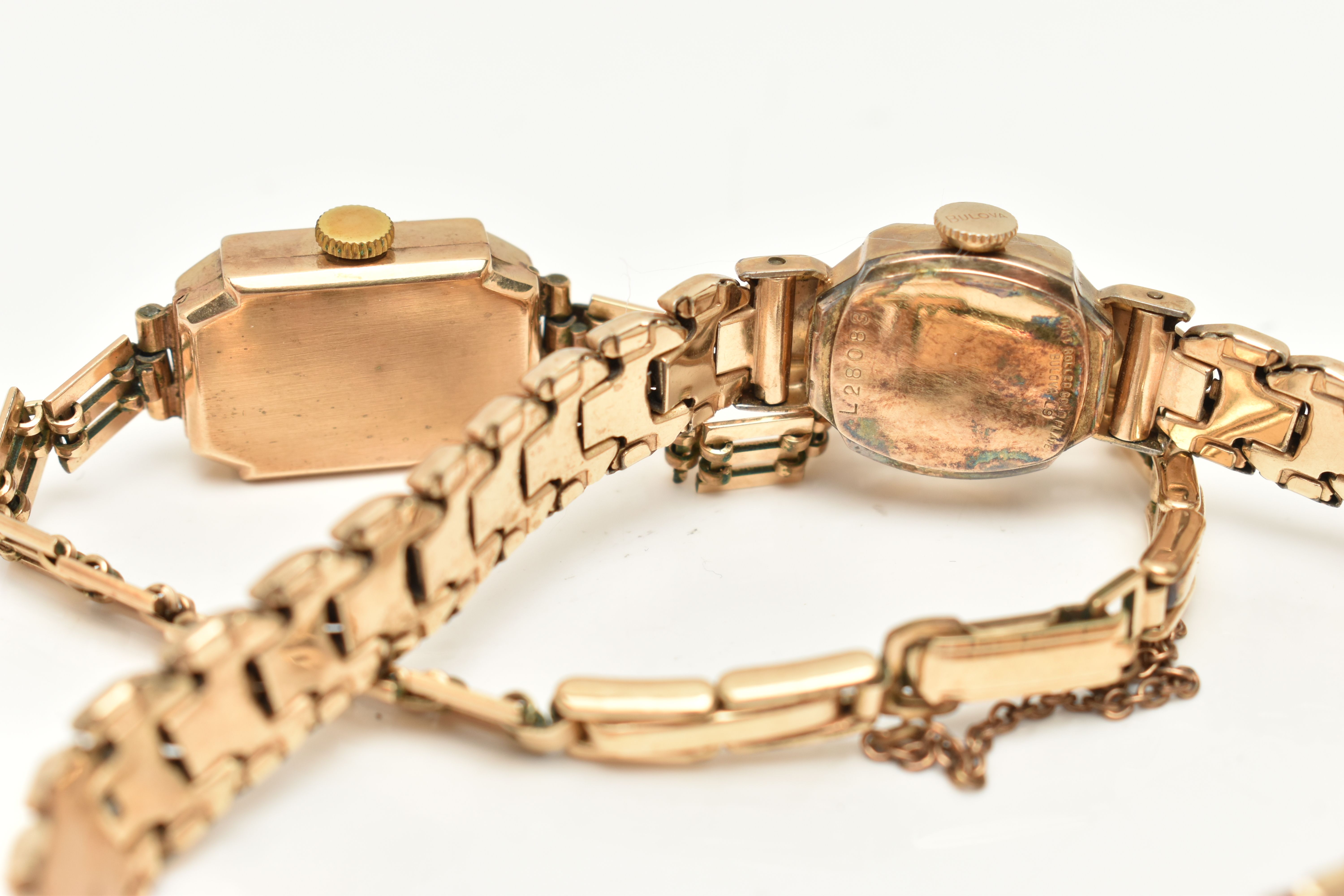TWO LADIES WRISTWATCHES, the first a hand wound movement 'Bulova' rolled gold ladies wristwatch, - Image 2 of 7