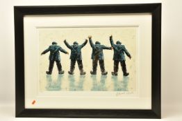 ALEXANDER MILLAR (SCOTLAND 1960) 'HELP', a signed limited edition print on paper, depicting four