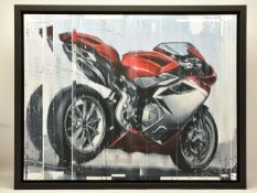 KRIS HARDY (BRITISH 1978) 'MV AUGUSTA F4', a contemporary depiction of the Italian superbike, signed