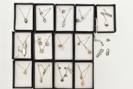 AN ASSORTMENT OF 'KIT HEATH' JEWELLERY, to include fifteen white metal necklaces, some with gold