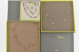A SELECTION OF 'REEVES & REEVES' JEWELLERY, to include a silver gilt snaffle necklace, toggle