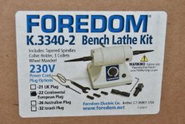 A 'FOREDOM' K.3340-2 BENCH LATHE KIT, European plug, (condition report: new in box, not tested, we