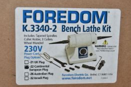 A 'FOREDOM' K.3340-2 BENCH LATHE KIT, European plug, (condition report: new in box, not tested, we