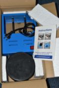 A BOXED 'BEACH LAPIDARY LTD, METAL BARRELLING MACHINE', kit number MB5, EU plug, 5lb barreling base,