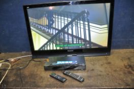 A PANASONIC TH-42PX70BA 42in TV WITH REMOTE (no stand but has wall bracket)and a Sony Blu-Ray player