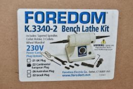 A 'FOREDOM' K.3340-2 BENCH LATHE KIT, European plug, (condition report: new in box, not tested, we