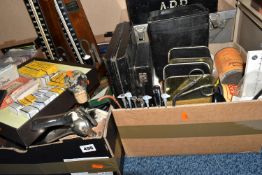 TWO BOXES AND LOOSE VINTAGE MEDICAL ITEMS, to include dressing in the wrappers/box, two vintage