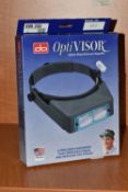 A OPTIVISOR OPTICAL GLASS BINOCULAR MAGNIFIER, (condition report: new in box, not tested, we