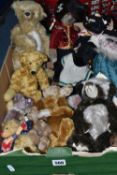ONE BOX OF HAND MADE COLLECTOR'S BEARS, twelve bears comprising two H.M bears by Iris & Rowland