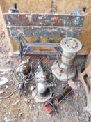 A COLLECTION OF TOOLS including a vintage Vidal heavy duty drill, a vintage Black and Decker angle