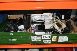 THREE BOXES OF ELECTRONICS, to include a VTG228 Plus Colour Video Title Generator, a VEC1070 High