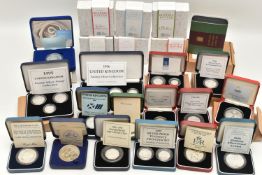 A QUANTITY OF ROYAL MINTS MAINLY SILVER PROOF COINS, to include 1981 Lady Diana Silver Proof, 1986