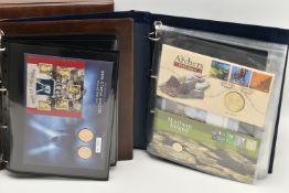 TWO ALBUMS OF ROYAL MINT ROYAL MAIL PHILATELIC/NUMISMATIC COVERS, to include £5, £1, Manchester 2002