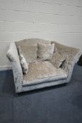 SPINK AND EDGAR UPHOLSTERY BY TETRAD, A LARGE MONIQUE SNUGGLER ARMCHAIR, with Eternity jasper