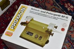 A BOXED PROXXON POLISHER GRINDER, product number 999E6601, EU plug (condition report: new in box,