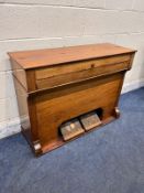 A 19TH CENTURY CHAPPELL & CO ORGAN HARMONIUM, Ivory and ebony keys, and twin foot pump action, width