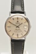 A GENTS 'ZODIAC' WRISTWATCH, automatic movement, round silvered dial signed 'Zodiac automatic,