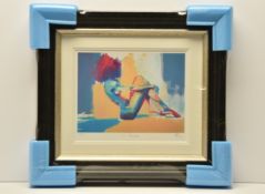 TOBY MULLIGAN (BRITISH 1969) 'IN REPOSE', a signed limited edition print on paper depicting a