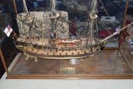 A LARGE HANDMADE CASED REPLICA OF THE GLOUCESTER AND LOOSE DOCUMENTATION to include a large handmade