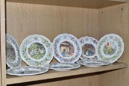 EIGHT ROYAL DOULTON 'BRAMBLY HEDGE' PLATES, comprising Four Seasons series: Spring, Summer, Autumn