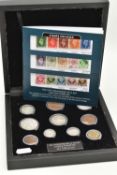 70TH ANNIVERSARY COIN & STAMP SET OF D-DAY, to include ten coins Half-crown to Farthing 1944,