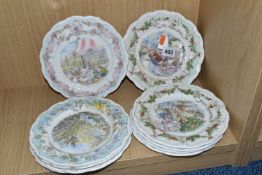 TEN ROYAL DOULTON 'BRAMBLY HEDGE' PLATES, comprising 'Midwinter' plates series: The Snow Ball, The