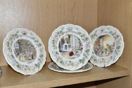 A SET OF FOUR ROYAL DOULTON 'BRAMBLY HEDGE: SECRET STAIRCASE' SERIES PLATES, comprising The Palace