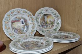EIGHT ROYAL DOULTON 'BRAMBLY HEDGE' PLATES, comprising Secret Staircase series: The Palace Kitchens,