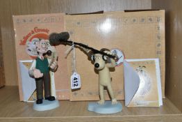 TWO BOXED ROBERT HARROP WALLACE & GROMITS BBC 'WORLD OF INVENTION' FIGURES, comprising Gromit WG12