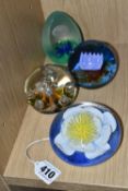 A GROUP OF FOUR CAITHNESS PAPERWEIGHTS, comprising 'Purity of Heart' 2002, a limited edition '