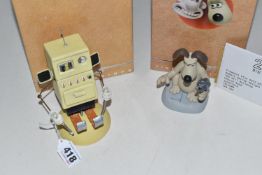TWO BOXED ROBERT HARROP WALLACE & GROMIT 'A GRAND DAY OUT' FIGURES, comprising The Cooker WG04 and a
