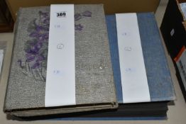 Two Albums containing approximately 714 early - mid 20th century Postcards, album 1 contains 210