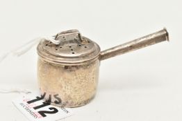 A VICTORIA SILVER NOVELTY PEPPERETTE, silver novelty pepperette, designed as a miniature cooking